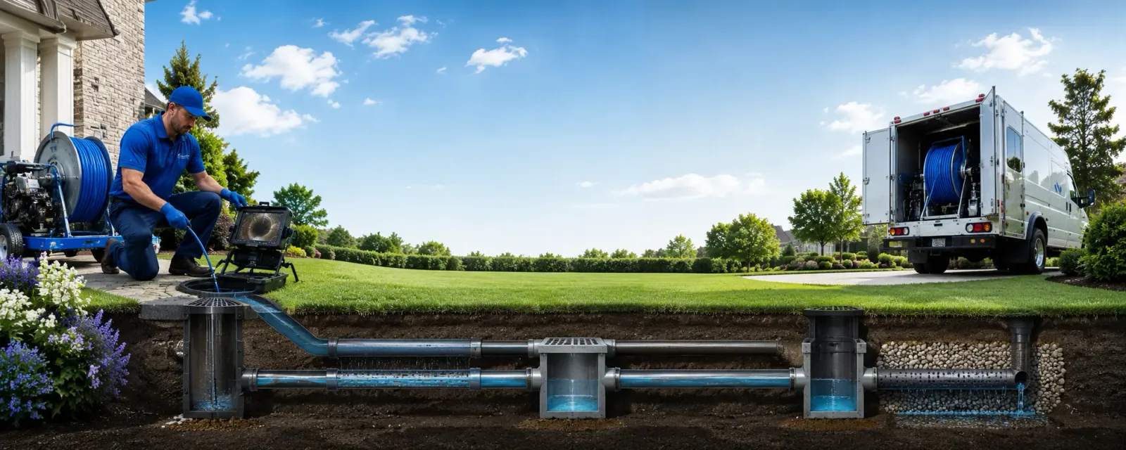Outdoor drain cleaning information for Roscoe, MO